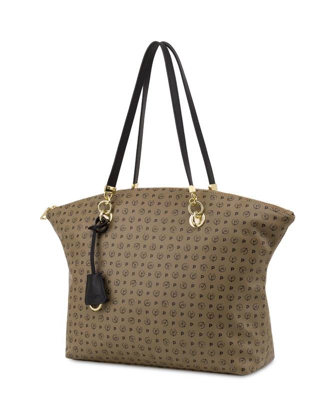 Pollini Tote Bag Heritage Soft Touch Taupe/nero Rilascio limitato