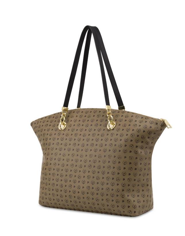 Pollini Tote Bag Heritage Soft Touch Taupe/nero Rilascio limitato