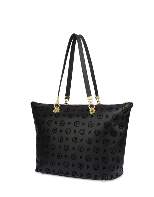 Pollini Shopping Bag Con Manici Intercambiabili Heritage Flock Nero/nero Ultimi due giorni