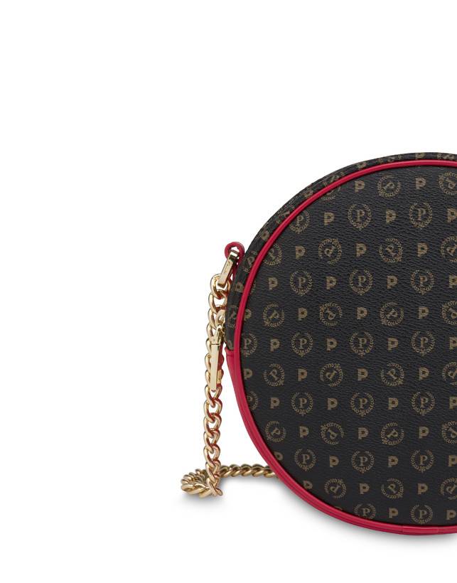 Pollini Round Bag Heritage Logo Classic Nero/lacca Sostegno trimestrale