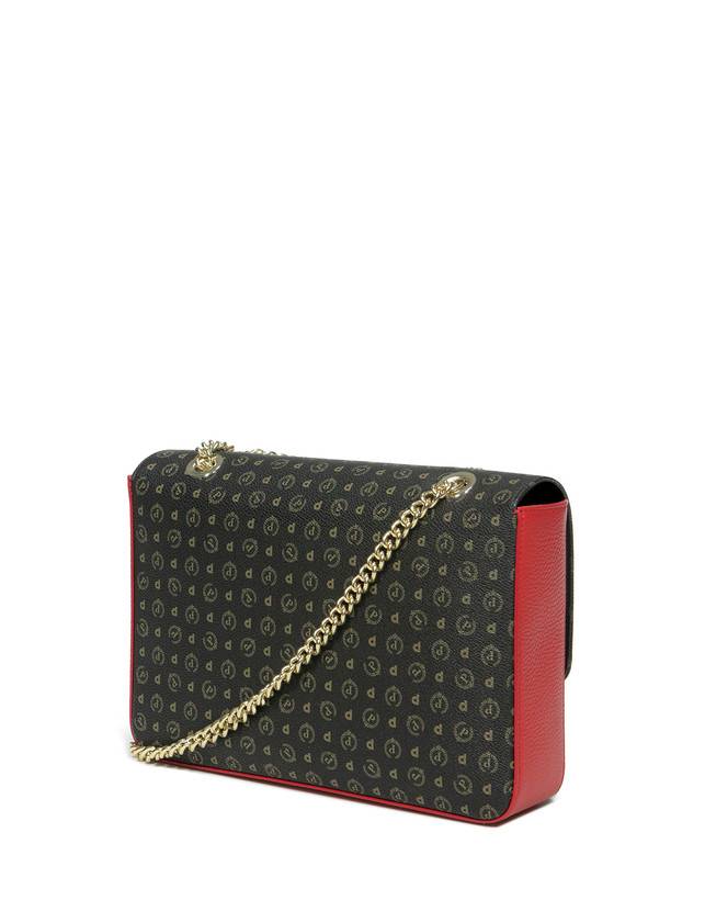 Pollini Borsa A Spalla Con Catena Heritage Logo Classic Nero/lacca 50% di sconto con spedizione gratuita