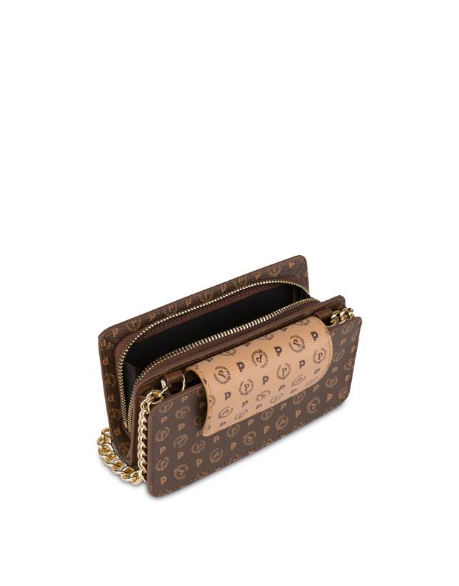 Pollini Clutch Porta Cellulare Bicolor Heritage Crema/marrone Officina