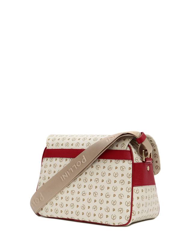 Pollini Borsa Messenger Heritage Logo Classic Avorio/lacca Limitato a 3 giorni