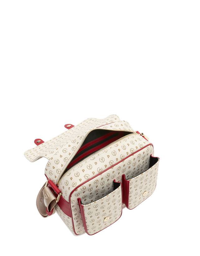 Pollini Borsa Messenger Heritage Logo Classic Avorio/lacca Limitato a 3 giorni