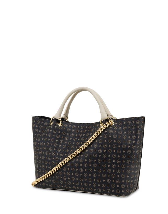 Pollini Borsa Doppio Manico In Pvc Heritage Logo Classic Duty-free