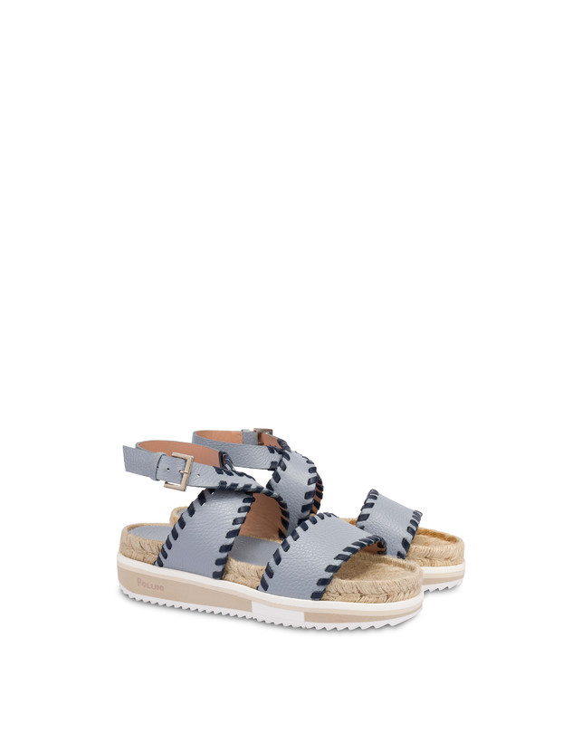 Pollini Sandali Fussbett In Vitello Decorato Flower Garden Sky/navy Qualità