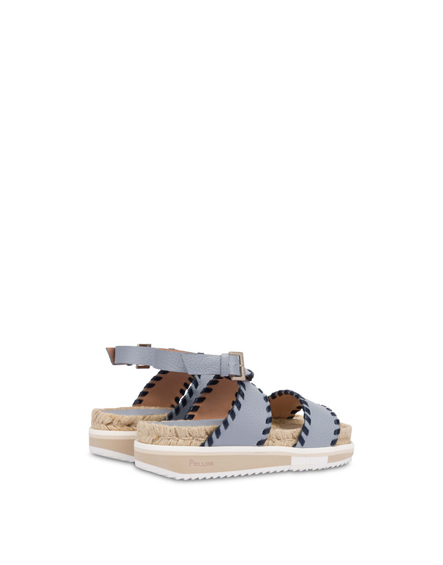 Pollini Sandali Fussbett In Vitello Decorato Flower Garden Sky/navy Qualità