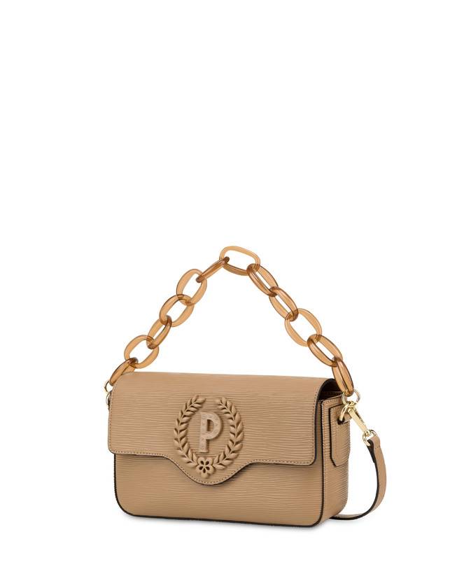 Pollini Candy Bag Con Maxi Catena Taupe Presa