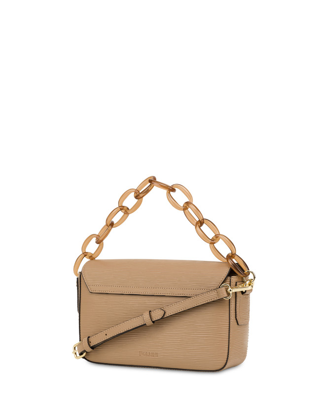 Pollini Candy Bag Con Maxi Catena Taupe Presa