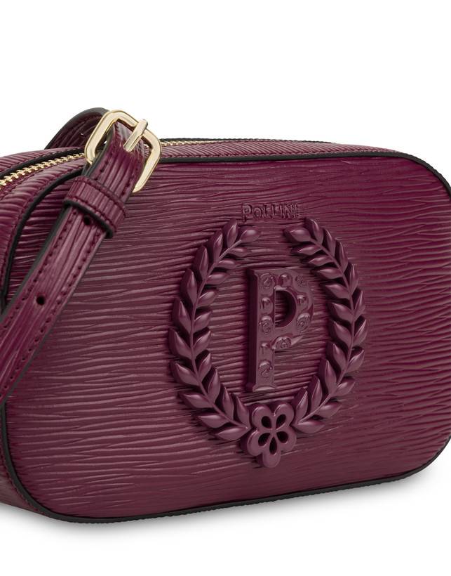 Pollini Camera Bag Enamel Allure Burgundy Sconto