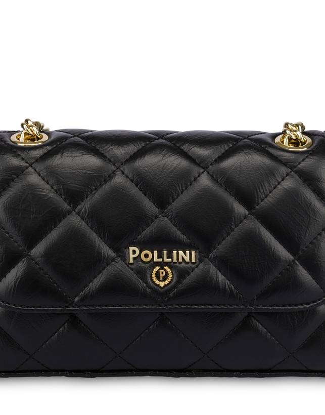 Pollini Borsa A Spalla Matelassé Waltzer Night Nero Outlet