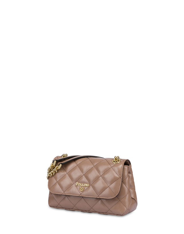 Pollini Borsa A Spalla Matelassé Shiny Waltzer Night Nude In Vendita
