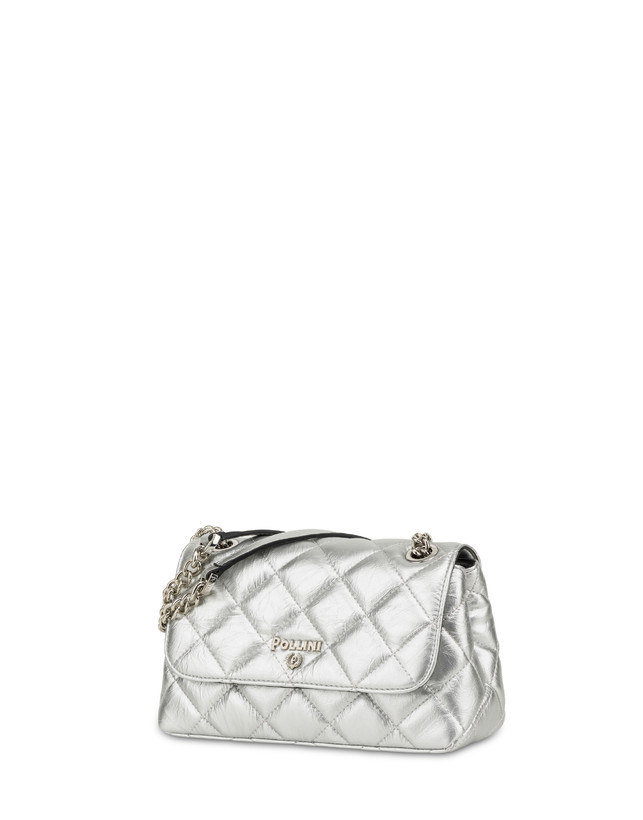 Pollini Borsa A Spalla Matelassé Waltzer Night Argento Saldi