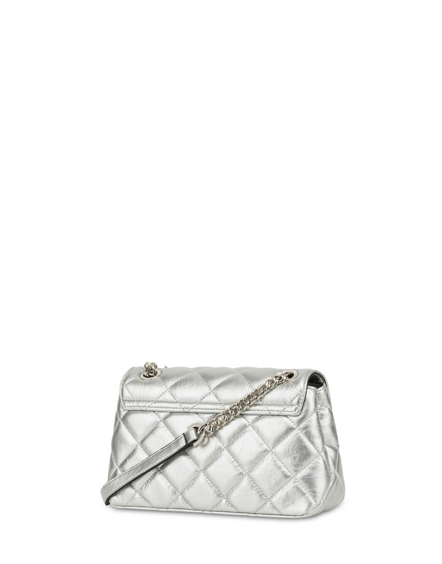 Pollini Borsa A Spalla Matelassé Waltzer Night Argento Saldi
