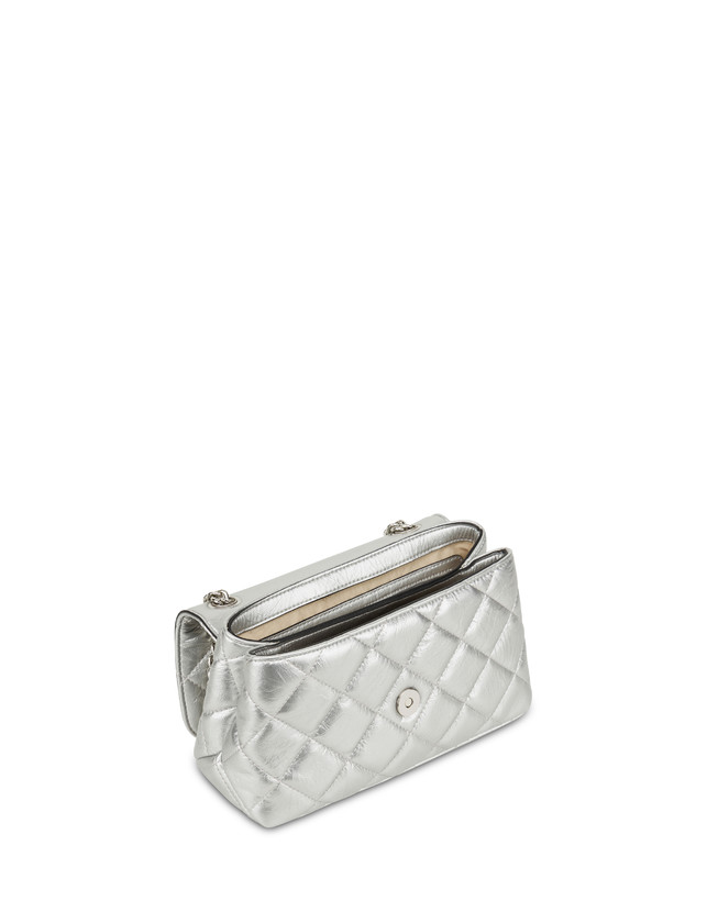 Pollini Borsa A Spalla Matelassé Waltzer Night Argento Saldi