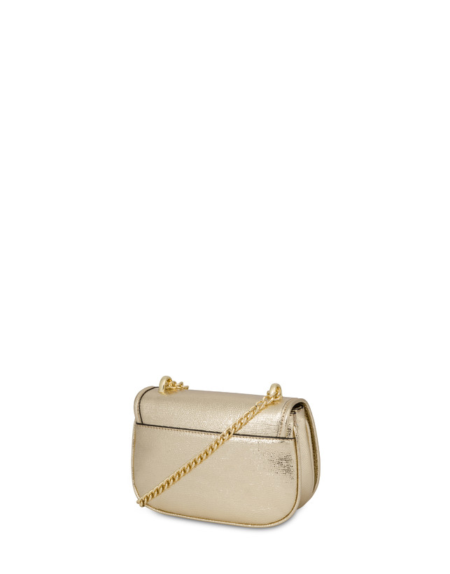 Pollini Mini Borsa Laminata Sara Oro Offerte