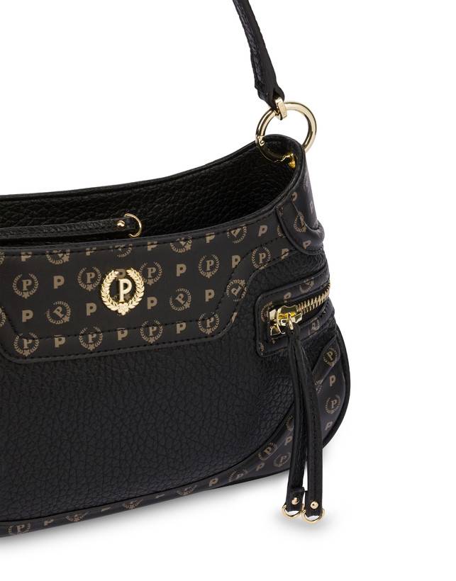 Pollini Borsa A Spalla Zipper Nero/nero Vendite Flash