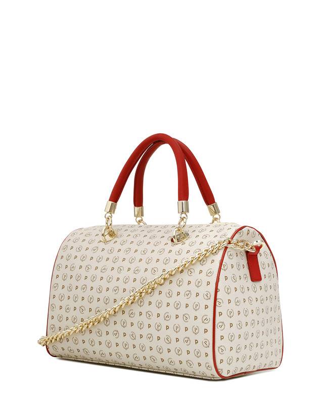Pollini Borsa Bauletto Heritage Logo Classic Avorio/lacca Prezzo di fabbrica