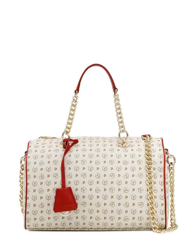 Pollini Borsa Bauletto Heritage Logo Classic Avorio/lacca Prezzo di fabbrica