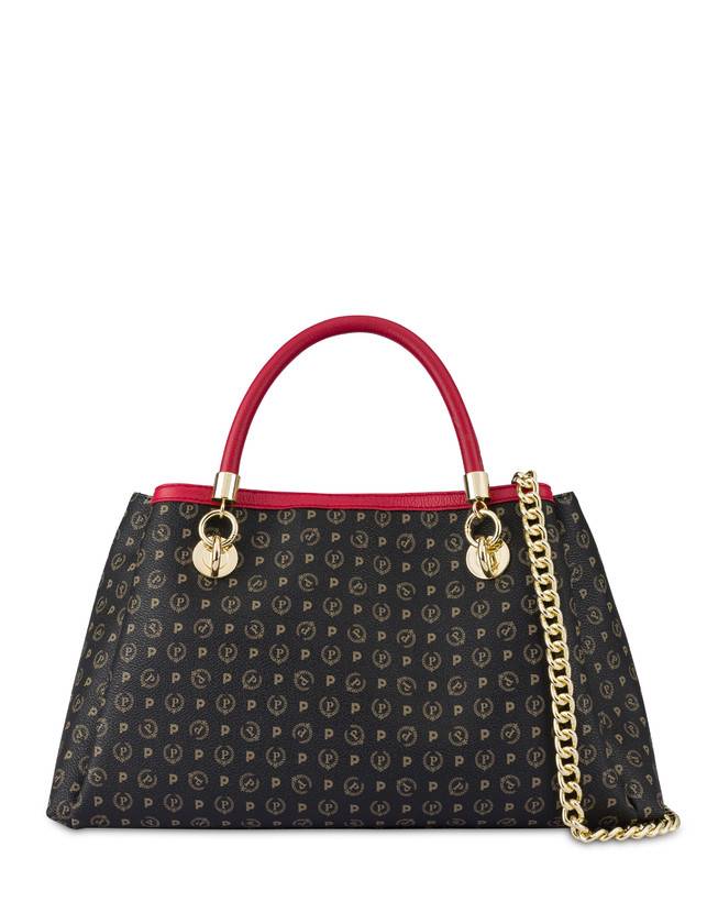 Pollini Borsa A Mano Heritage Logo Classic Nero/lacca Flash Sale