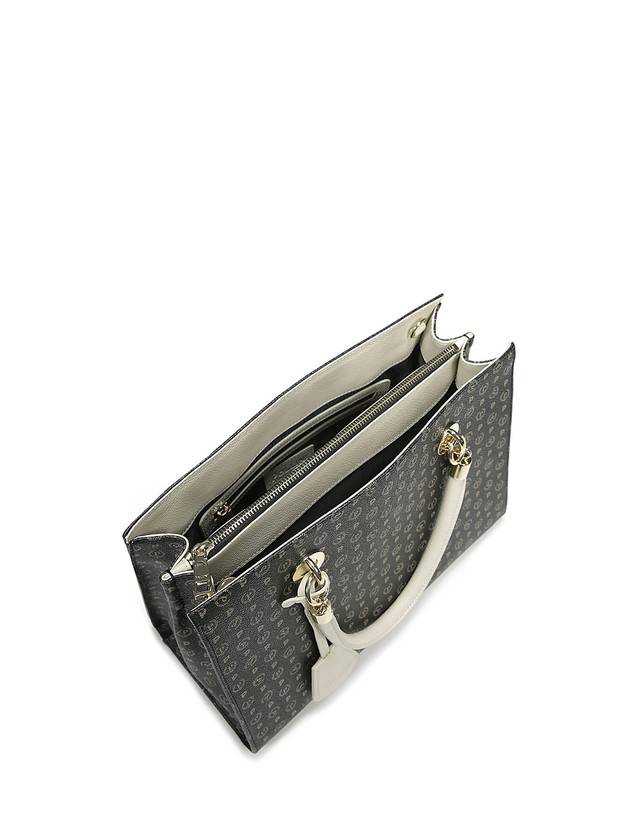 Pollini Shopping Bag Heritage Logo Classic Nero/avorio Vendite stagionali