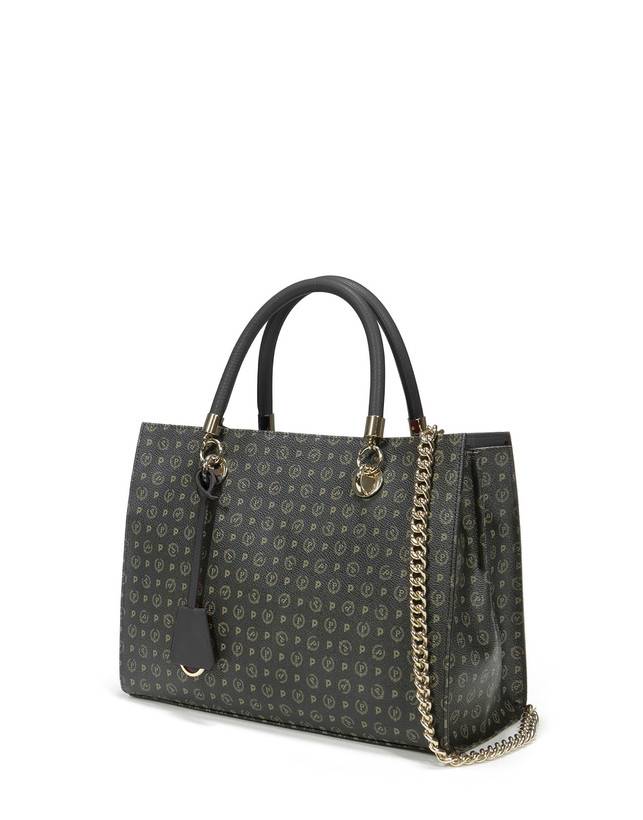 Pollini Shopping Bag Heritage Logo Classic Nero/nero Black Friday