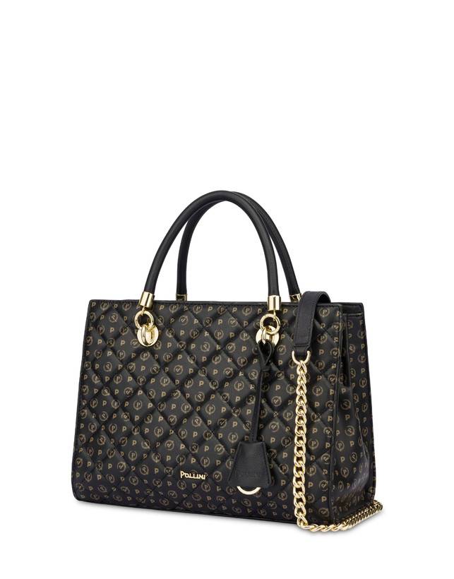 Pollini Shopping Bag Heritage Matelassé Nero/nero Offerta Pasqua