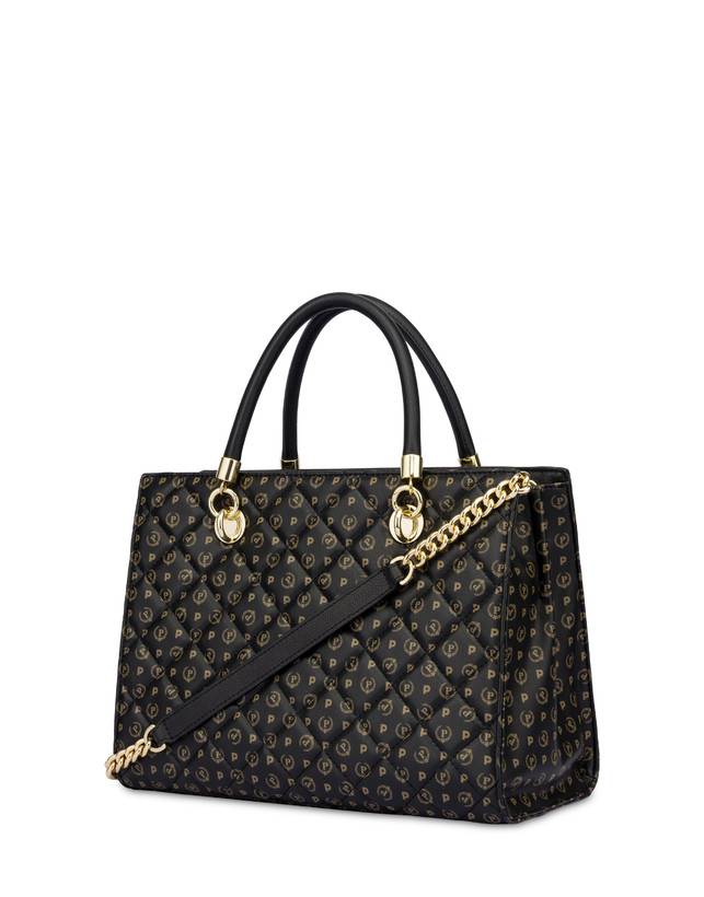 Pollini Shopping Bag Heritage Matelassé Nero/nero Offerta Pasqua