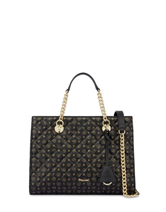 Pollini Shopping Bag Heritage Matelassé Nero/nero Offerta Pasqua