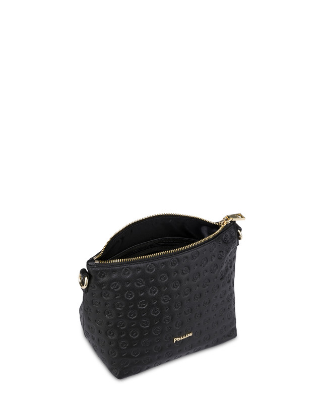 Pollini Borsa A Mano Heritage Logo Embossed Nero Offerta Giorno del Papà