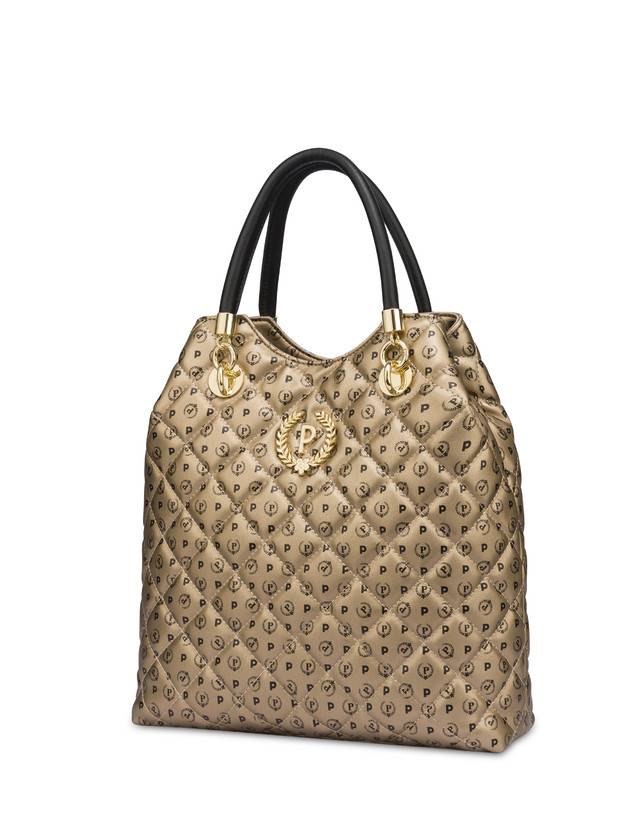 Pollini Borsa Doppio Manico Heritage Matelassé Oro/nero Offerta San Valentino