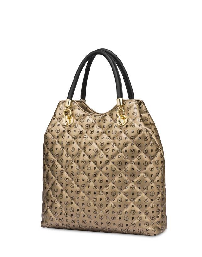 Pollini Borsa Doppio Manico Heritage Matelassé Oro/nero Offerta San Valentino