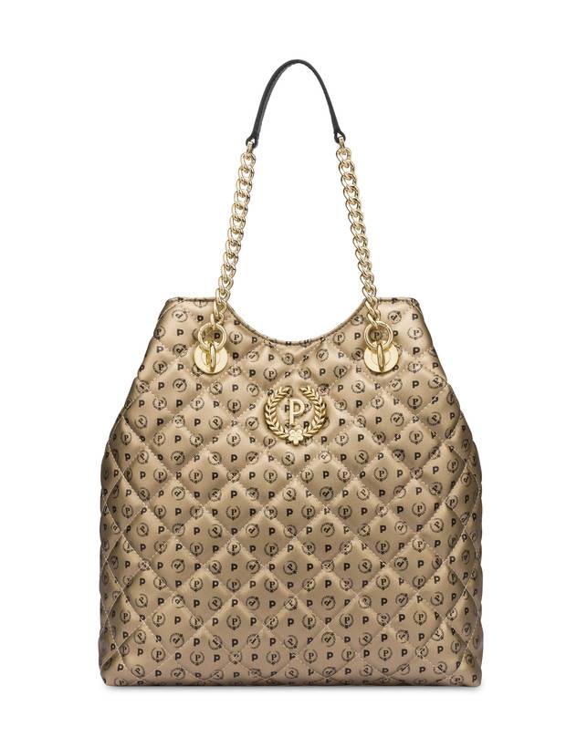 Pollini Borsa Doppio Manico Heritage Matelassé Oro/nero Offerta San Valentino