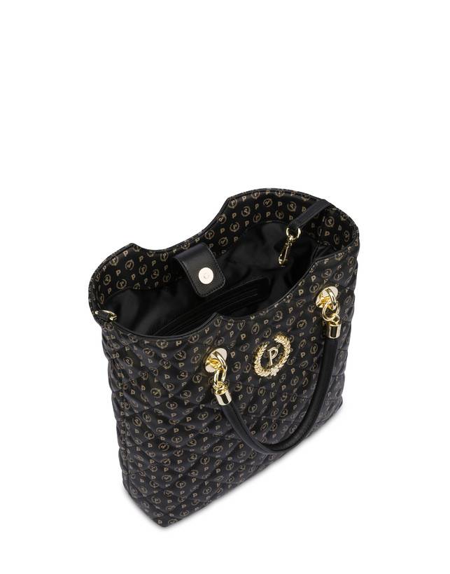 Pollini Borsa Doppio Manico Heritage Matelassé Nero/nero Offerta Anniversario