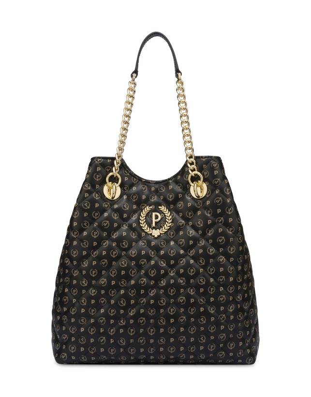 Pollini Borsa Doppio Manico Heritage Matelassé Nero/nero Offerta Anniversario