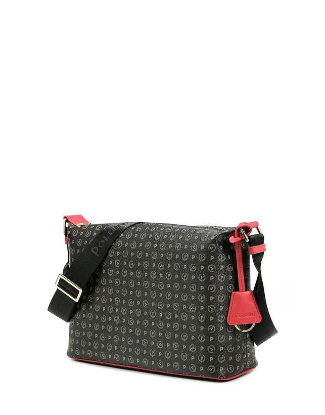 Pollini Borsa Hobo Heritage Logo Classic Nero/lacca Smaltimento dello stoccaggio