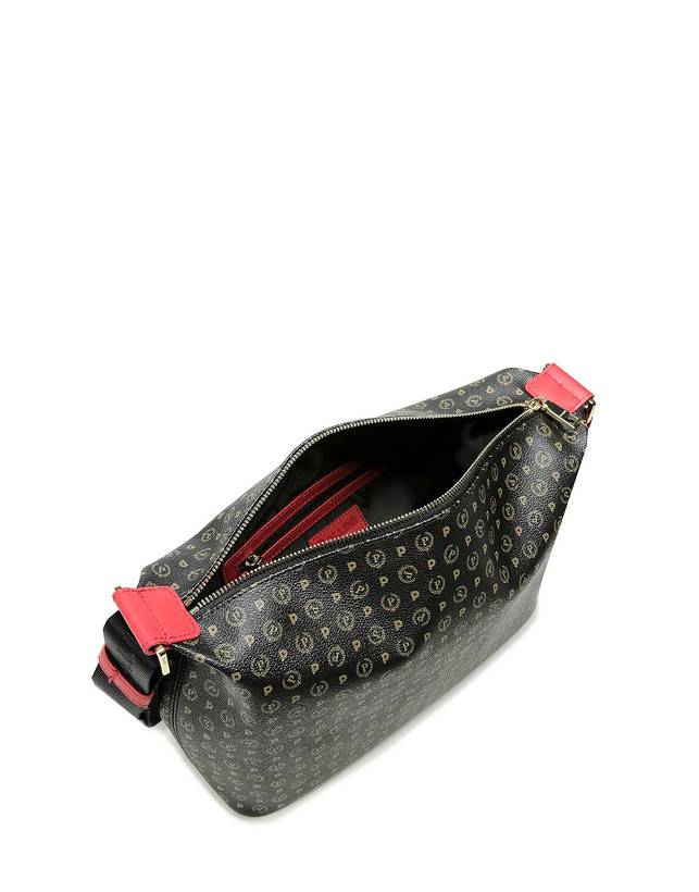 Pollini Borsa Hobo Heritage Logo Classic Nero/lacca Smaltimento dello stoccaggio