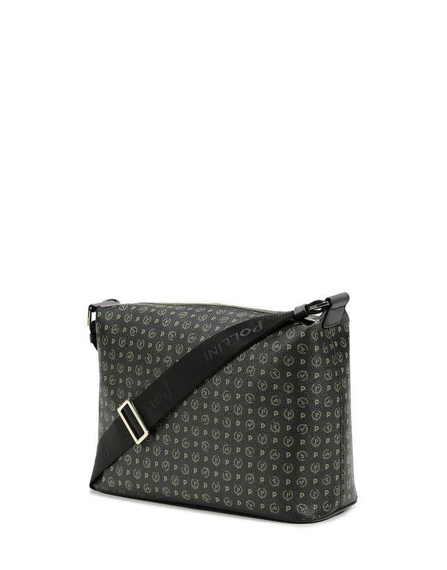 Pollini Borsa Hobo Heritage Logo Classic Nero/nero Vendita calda