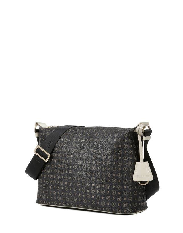 Pollini Borsa Hobo Heritage Logo Classic Nero/avorio Offerta migliore