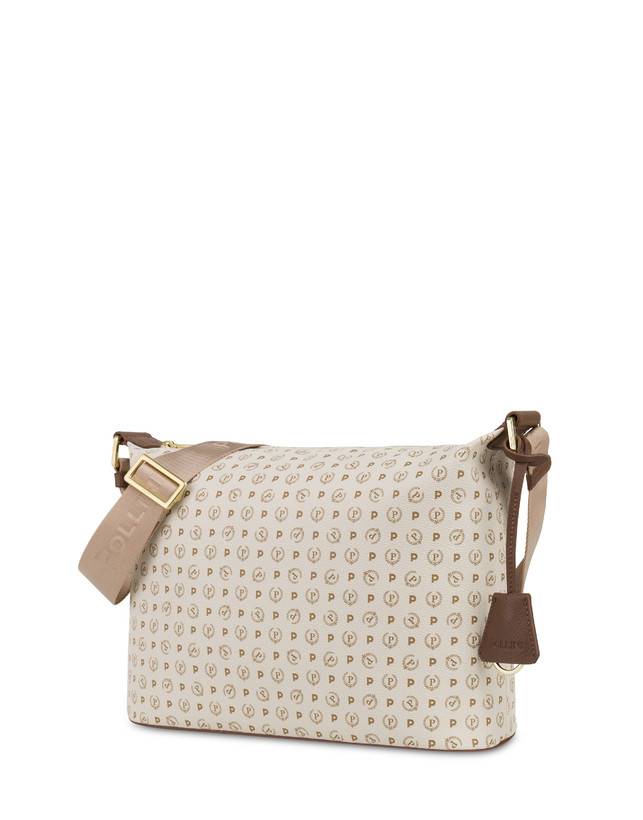 Pollini Borsa Hobo Heritage Logo Classic Avorio/marrone Latest fashion