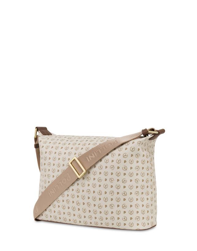Pollini Borsa Hobo Heritage Logo Classic Avorio/marrone Latest fashion