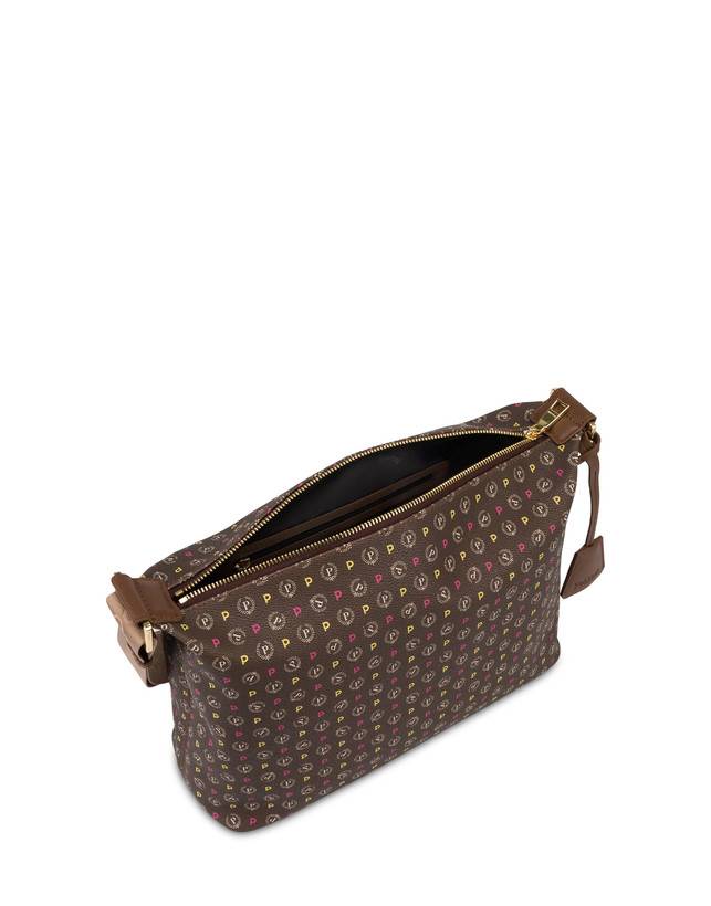 Pollini Borsa Hobo Heritage Logo Classic Multicolor/marrone Online Outlet