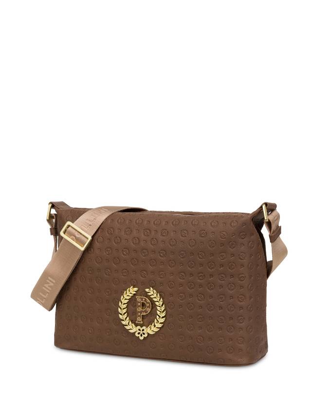 Pollini Borsa A Spalla Con Tracolla Regolabile Heritage Logo Embossed Marrone Grandi sconti