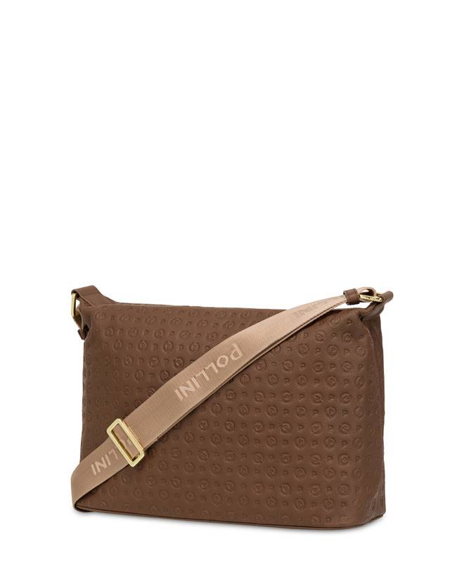 Pollini Borsa A Spalla Con Tracolla Regolabile Heritage Logo Embossed Marrone Grandi sconti