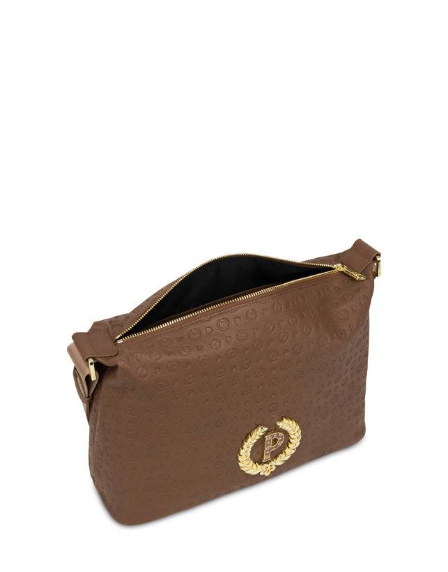 Pollini Borsa A Spalla Con Tracolla Regolabile Heritage Logo Embossed Marrone Grandi sconti