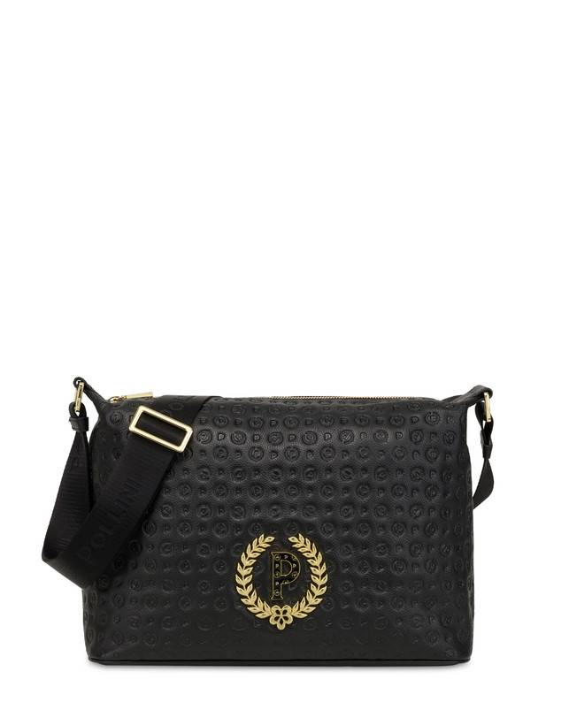 Pollini Borsa A Spalla Con Tracolla Regolabile Heritage Logo Embossed Nero Nuovi prodotti
