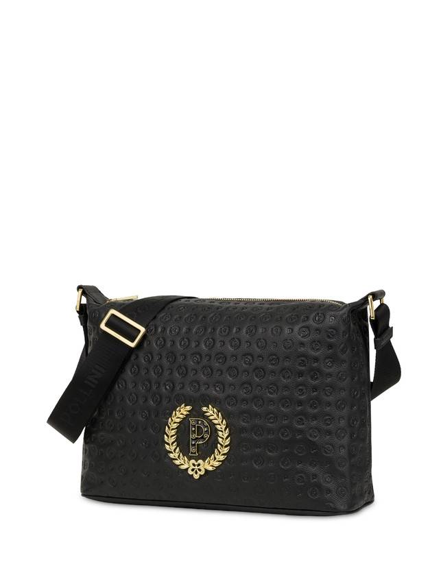 Pollini Borsa A Spalla Con Tracolla Regolabile Heritage Logo Embossed Nero Nuovi prodotti