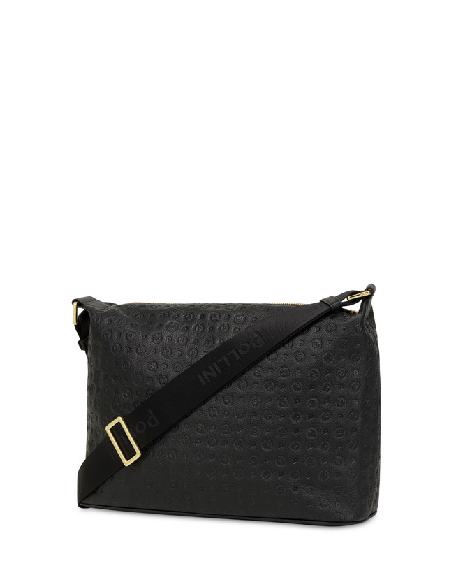 Pollini Borsa A Spalla Con Tracolla Regolabile Heritage Logo Embossed Nero Nuovi prodotti