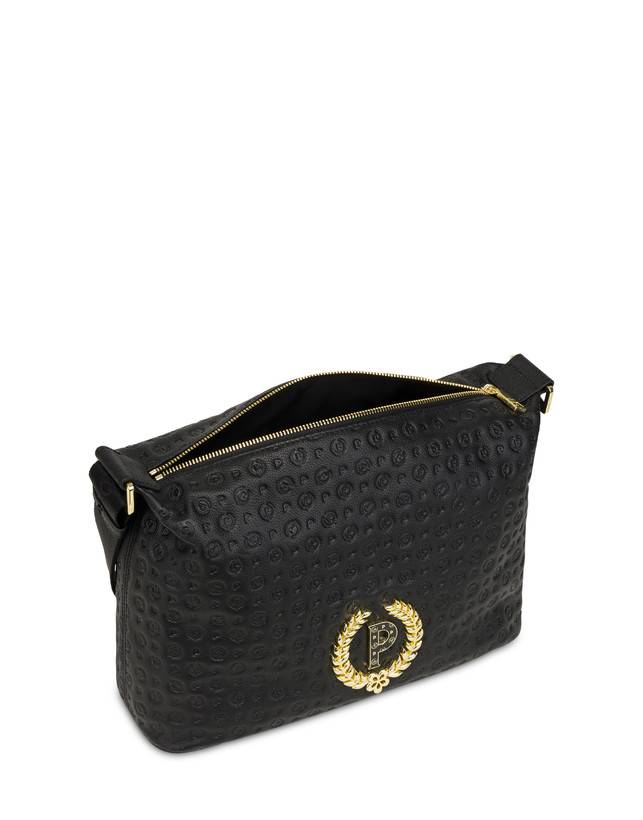 Pollini Borsa A Spalla Con Tracolla Regolabile Heritage Logo Embossed Nero Nuovi prodotti