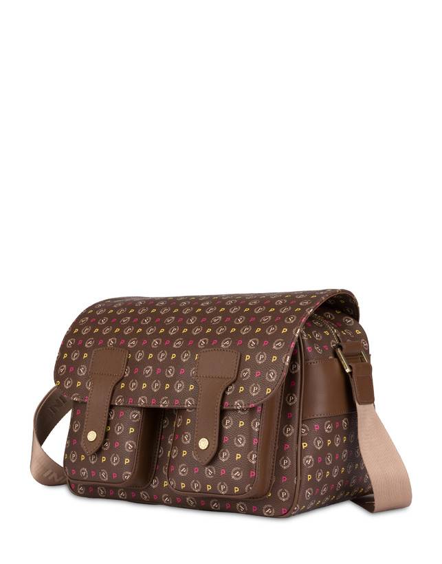 Pollini Borsa A Spalla Multitasche Heritage Logo Classic Multicolor/marrone Offerte giornaliere